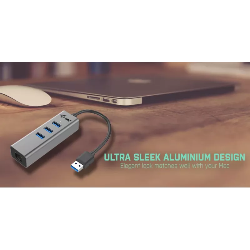 i-tec Metal USB 3.0 HUB 3 Port + Gigabit Ethernet Adapter