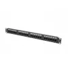Patchpanel 1U LANBERG PPU5-1024-B – 24-Port CAT5e, Metall, Schwarz, 445×32,5×44,5 mm