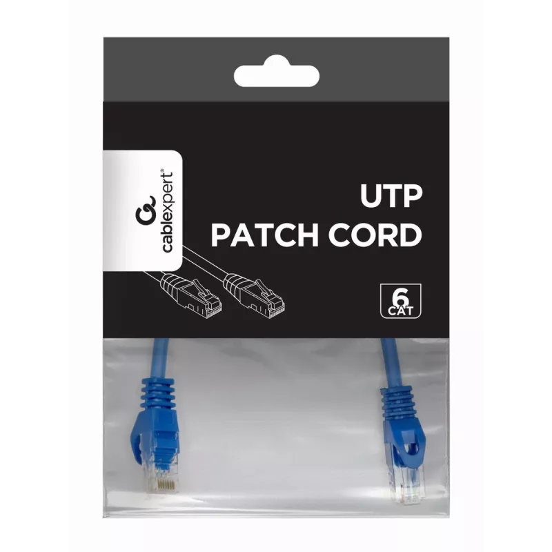 Netzwerkkabel Gembird PP6U-0.25M/B RJ-45 Cat6 0,25 m Blau