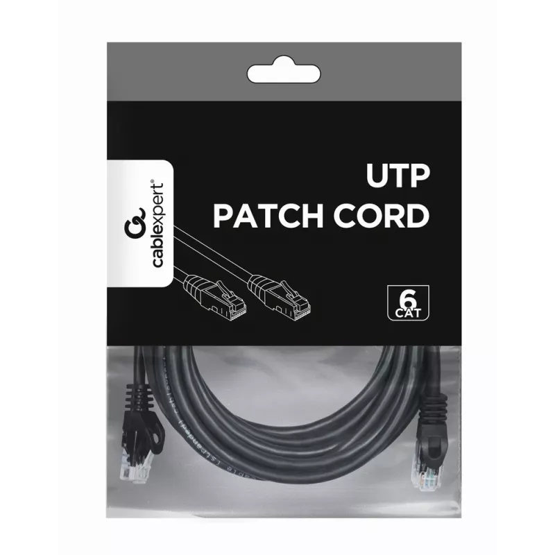 GEMBIRD Patch Kabel - CAT6 - UTP - 5m - Schwarz