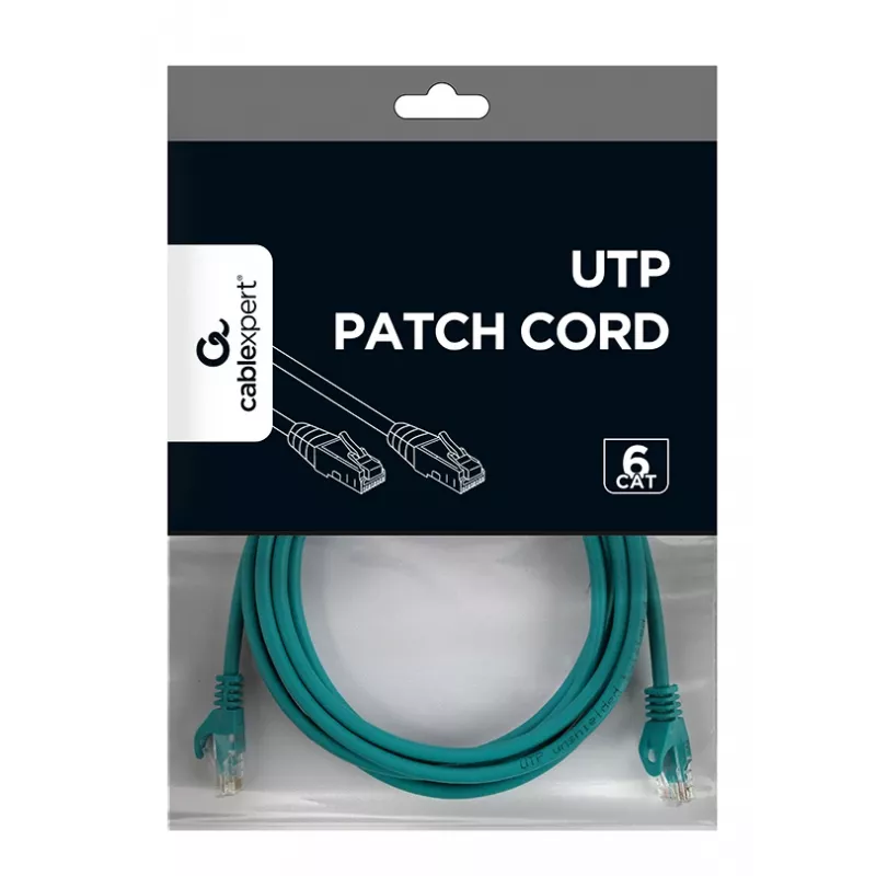 Netzwerkkabel Gembird PP6U-3M RJ-45 Cat6 3m Grün