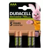 Duracell AAA (4 Stück) Wiederaufladbare Batterie Nickel-Metallhydrid (NiMH)
