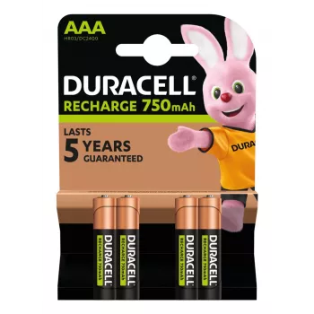 Duracell AAA (4 Stück) Wiederaufladbare Batterie Nickel-Metallhydrid (NiMH)