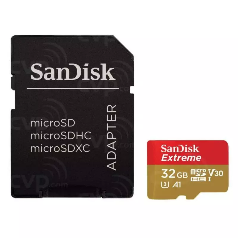 WESTERN DIGITAL SanDisk micro SDXC Extreme 32GB (A1/ V30/ U3/ UHS-I/ Cl.10/ R100/ W60) + Adapter für Action-Cam