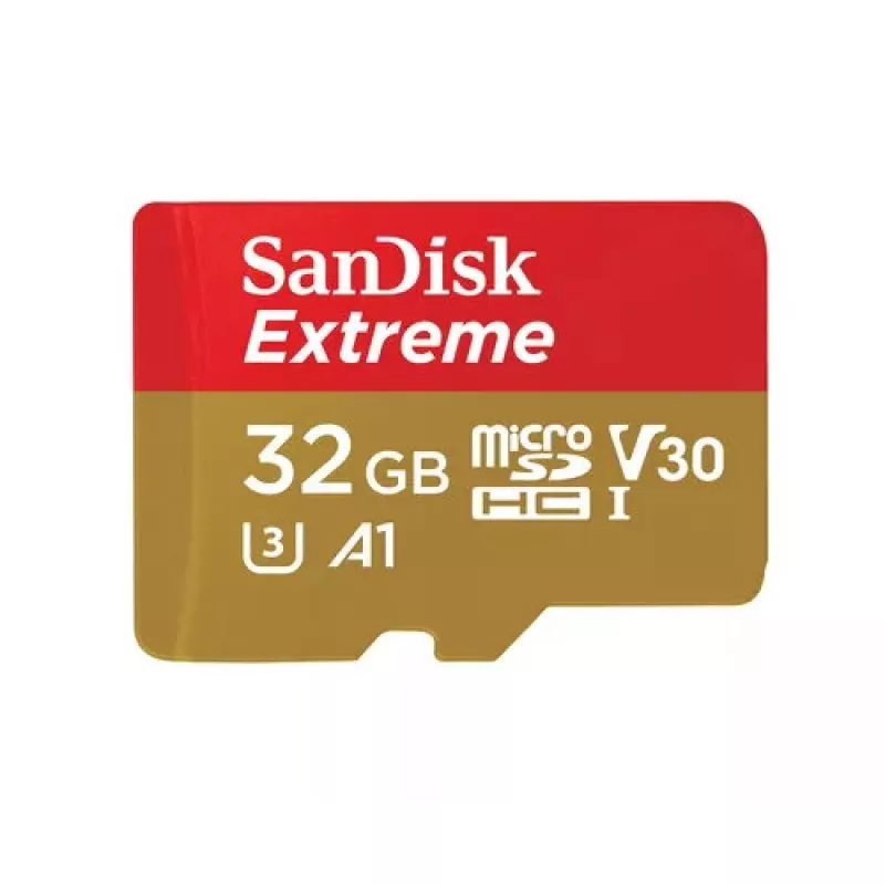 WESTERN DIGITAL SanDisk micro SDXC Extreme 32GB (A1/ V30/ U3/ UHS-I/ Cl.10/ R100/ W60) + Adapter für Action-Cam