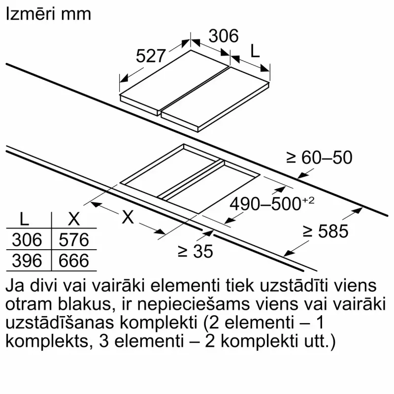 Bosch PIB375FB1E Kochfeld Schwarz, Edelstahl Einbau Induktionskochfeld 2 Zone(n)
