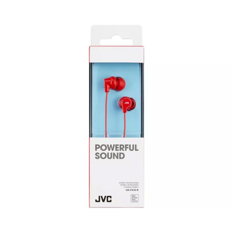 JVC HA-FX10-R-E Farbenfrohe In-Ear-Kopfhörer