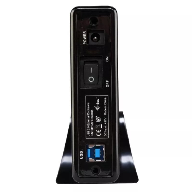 i-tec MYSAFE Advanced 3.5 Zoll USB 3.0, HDD-Gehäuse, 3.5 Zoll, Serial ATA, Serial ATA II, Serial ATA III, 5 Gbit/s, USB-Anschluss, Schwarz, Metallisch