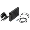 i-tec MYSAFE Advanced 3.5 Zoll USB 3.0, HDD-Gehäuse, 3.5 Zoll, Serial ATA, Serial ATA II, Serial ATA III, 5 Gbit/s, USB-Anschluss, Schwarz, Metallisch