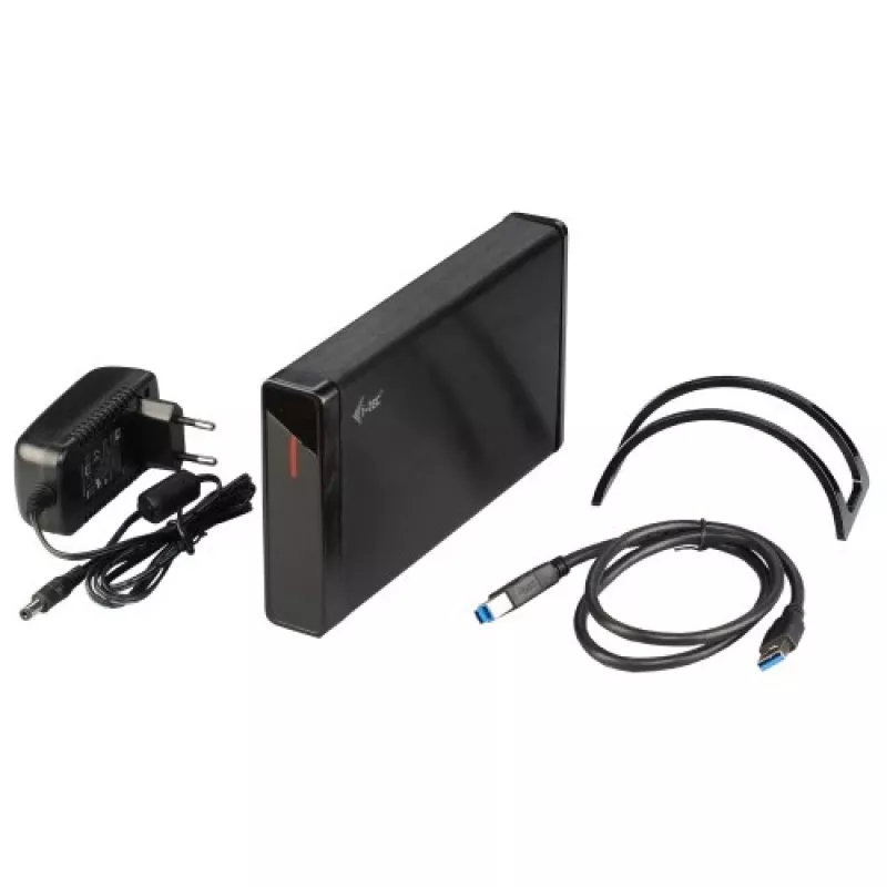 i-tec MYSAFE Advanced 3.5 Zoll USB 3.0, HDD-Gehäuse, 3.5 Zoll, Serial ATA, Serial ATA II, Serial ATA III, 5 Gbit/s, USB-Anschluss, Schwarz, Metallisch