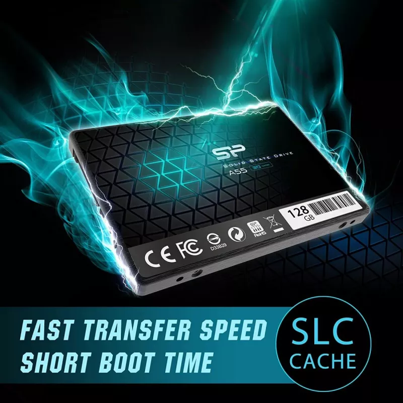 SILICON POWER SSD - A55 - 128GB - 2,5 Zoll - SATA III Slc