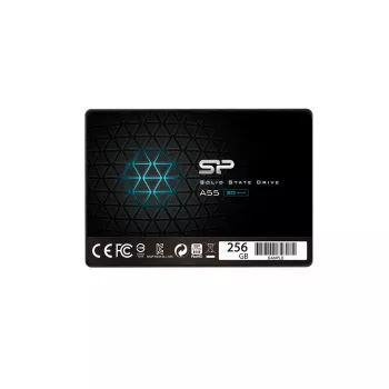 2,5 Zoll SATA III SSD Silicon Power Ace A55 256 GB, 3D TLC, bis zu 550/450 MB/s, 7 mm