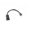 Videokabel-Adapter LANBERG Mini DisplayPort (Stecker) auf HDMI Typ A (Buchse), 0,2 m, 1920x1200 @60Hz, DisplayPort 1.2, schwarz