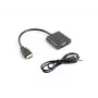 LANBERG Video-Kabeladapter VGA (D-Sub) HDMI Typ A (Standard) 0,2m Schwarz