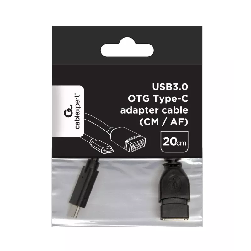 USB-Kabel Gembird A-OTG-CMAF3-01, USB‑C auf USB‑A, 0,2 m, schwarz
