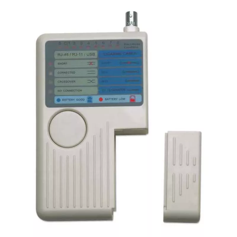 Intellinet 4-in-1 Kabeltester, RJ-11, RJ-45, USB und BNC, Ein-Knopf-Test