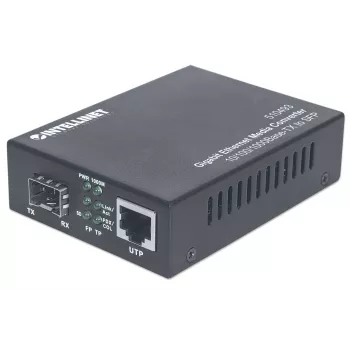 Intellinet Gigabit Ethernet to SFP Media Converter, 10/100/1000Base-Tx zu SFP-Steckplatz, leer