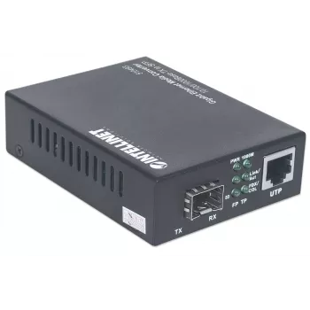 Intellinet Gigabit Ethernet to SFP Media Converter, 10/100/1000Base-Tx zu SFP-Steckplatz, leer