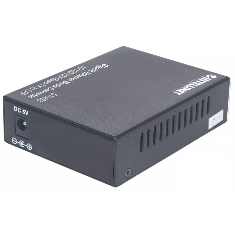 Intellinet Gigabit Ethernet to SFP Media Converter, 10/100/1000Base-Tx zu SFP-Steckplatz, leer