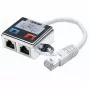 Intellinet 2-Port Modularverteiler, Cat5e, FTP, ermöglicht die gemeinsame Nutzung eines Cat5e-Netzwerkkabels durch zwei RJ45-Ports