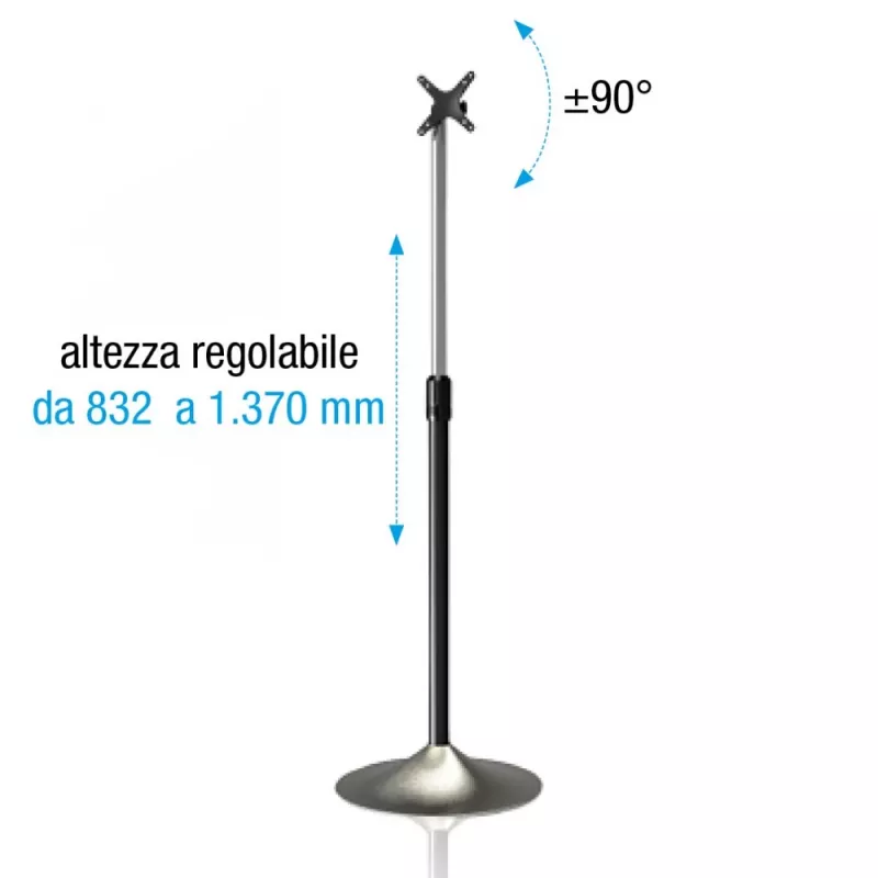 Techly ICA-TR10 Werbedisplay-Ständer 68,6 cm (27 Zoll) Silber