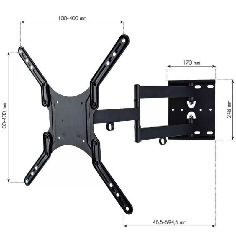 Techly 23-55 Universal LCD TV Wall Mount Bracket Schwarz” ICA-PLB 136M