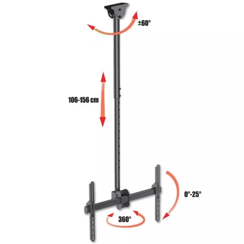 Techly 37-70 Telescopic Ceiling Long Support LED TV LCD” ICA-CPLB 946L