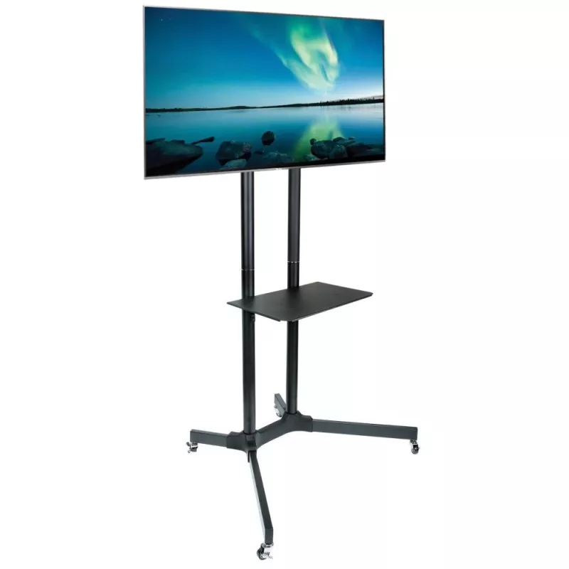 Techly Bodenrollwagen mit Ablageboden für LCD/LED/Plasma 30-65 Zoll ICA-TR6