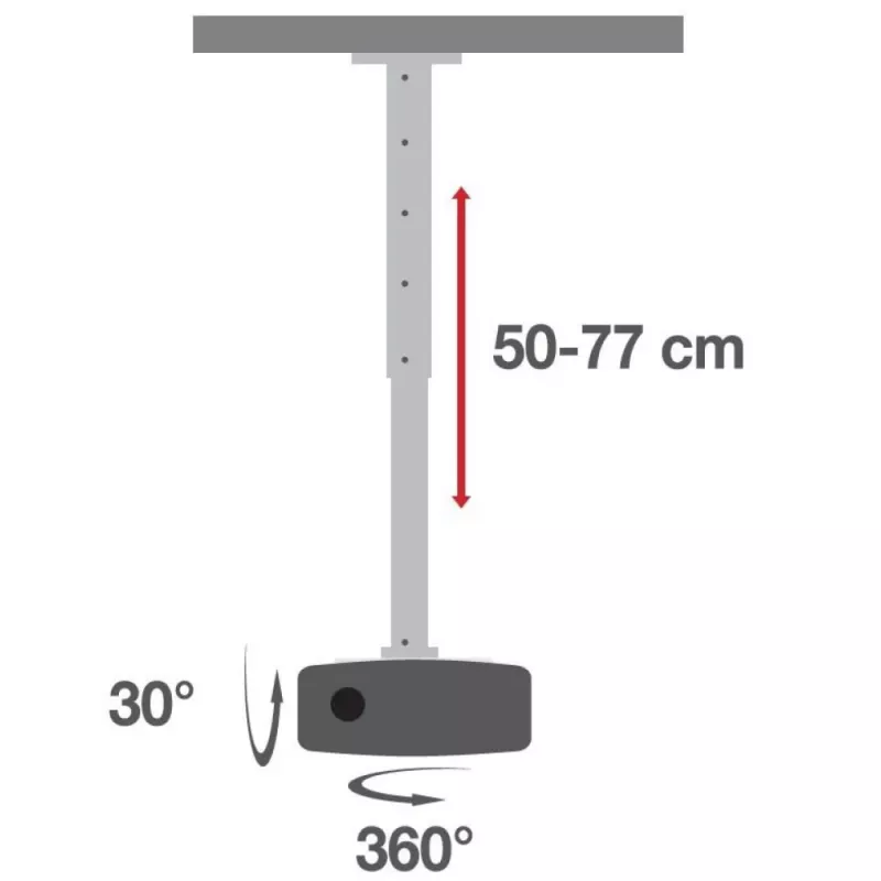 Techly Support Projector Ceiling Extension 500-770 mm Weiß ICA-PM 104MW