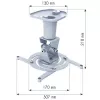 Techly Universal-Deckenhalterung für Projektor, Weiß ICA-PM 100WH