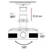 Techly Universal-Deckenhalterung für Projektor, Weiß ICA-PM 100WH