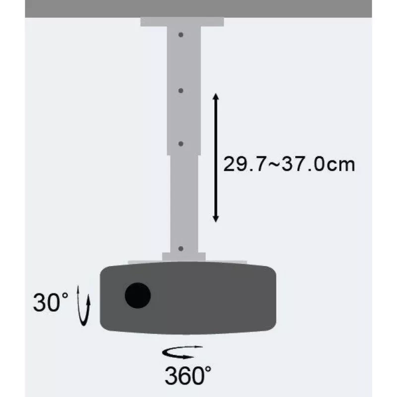 Techly Projector Ceiling Stand Extension 30-37 cm Silber ICA-PM 102S