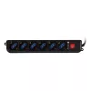 Techly Leistung Strip 6 Sockets Schwarz with VDE Plug IUPS-PCP-6V