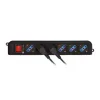Techly Leistung Strip 6 Sockets Schwarz with VDE Plug IUPS-PCP-6V
