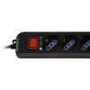 Techly Leistung Strip 6 Sockets Schwarz with VDE Plug IUPS-PCP-6V