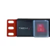 Techly I-CASE STRIP-81UD power distribution unit (PDU) 8 AC outlet(s) 1U Schwarz, Rot