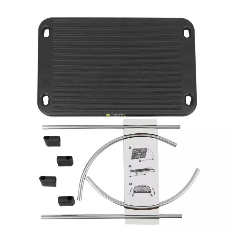Techly Verstellbare Fußstütze ICA-FR 13, Schwarz, ABS-Kunststoff, 430 mm, 280 mm, 1,24 kg