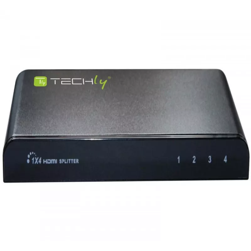 Techly Splitter HDMI 4-fach 4K*2K IDATA HDMI-4K4, HDMI, 4x HDMI, 1x HDMI F, 4096 x 2160 Pixel, Schwarz, 36 bit