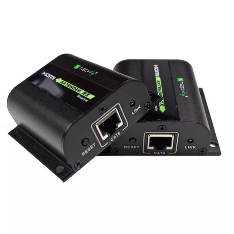 Techly Extender HDMI Full HD über Kabel Cat.5E / 6 / 6A / 7 max. 60 m Autoregulated IDATA EXT-E70I