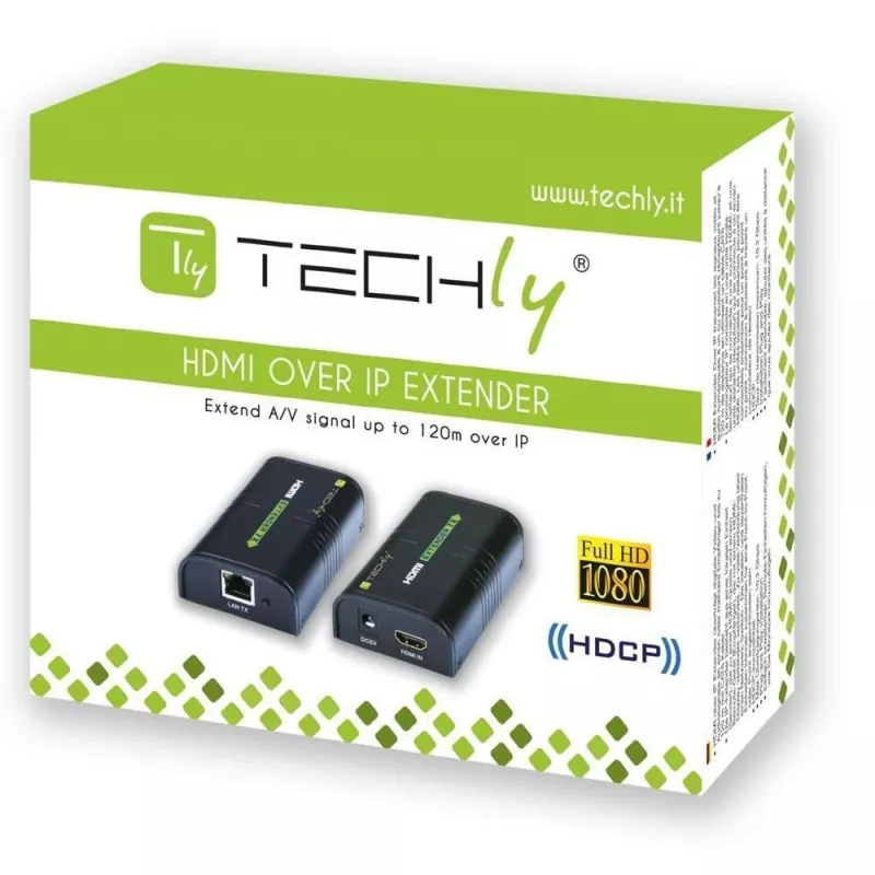 Techly Verstärker / Splitter HDMI Over IP Netzwerk IDATA EXTIP-373