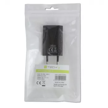 Techly Compact Charger USB 1A European Plug Schwarz