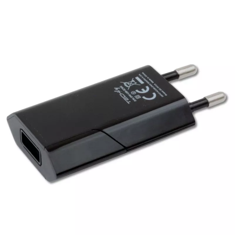 Techly Compact Charger USB 1A European Plug Schwarz