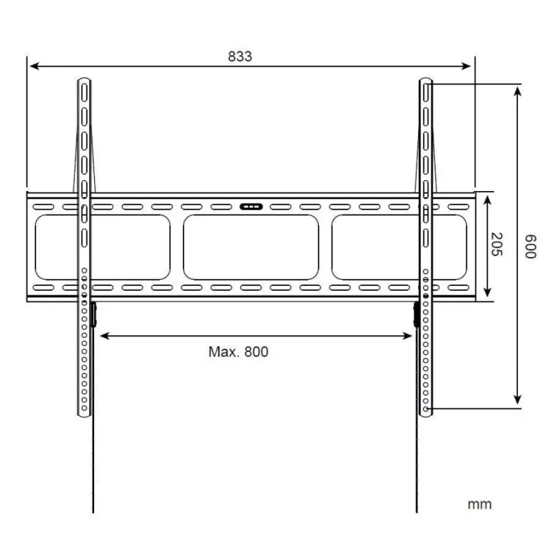 Techly Wandhalterung für LED LCD TV 42-80 Ultra schlank Fixed H600mm ICA-PLB 860