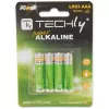 Techly Blister 4 Batterien High Power Mini Stilo AAA Alkaline LR03 1,5V IBT-KAL-LR03T