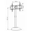 Techly ICA-TR12 TV-Wagen/Ständer 177.8 cm (70 Zoll) Schwarz
