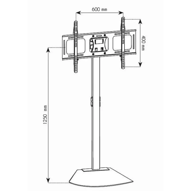Techly ICA-TR12 TV-Wagen/Ständer 177.8 cm (70 Zoll) Schwarz