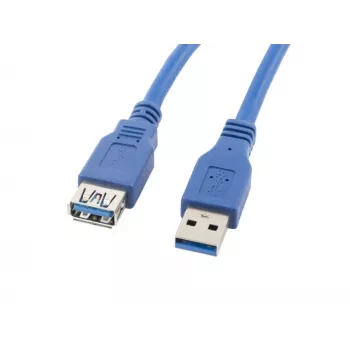 USB-A-auf-USB-A-Kabel LANBERG CA-US3E-10CC-0018-B 1,8 m, USB 3.0, blau, 4800 Mbit/s