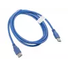 USB-A-auf-USB-A-Kabel LANBERG CA-US3E-10CC-0018-B 1,8 m, USB 3.0, blau, 4800 Mbit/s