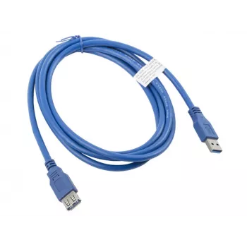 USB-A-auf-USB-A-Kabel LANBERG CA-US3E-10CC-0018-B 1,8 m, USB 3.0, blau, 4800 Mbit/s
