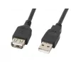 USB A-auf-A-Kabel LANBERG CA-USBE-10CC-0018-BK, USB 2.0, 1,8 m, schwarz